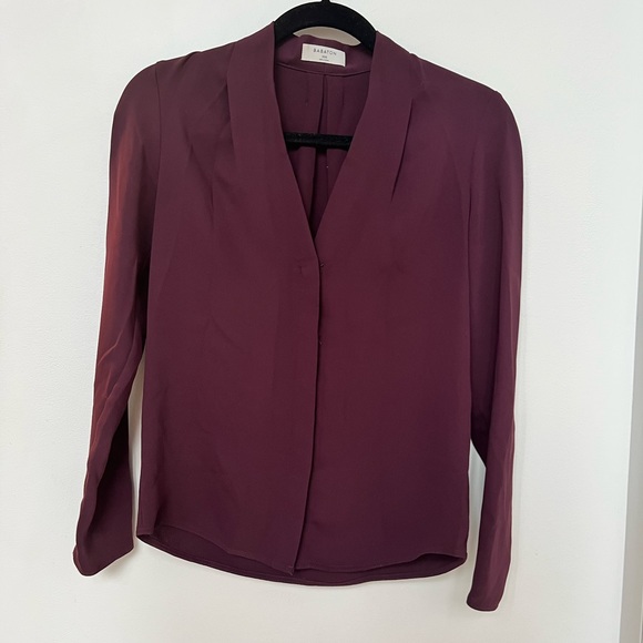 Babaton Burgundy Blouse - Picture 1 of 4